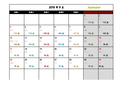 2019年最新考研日历计划表