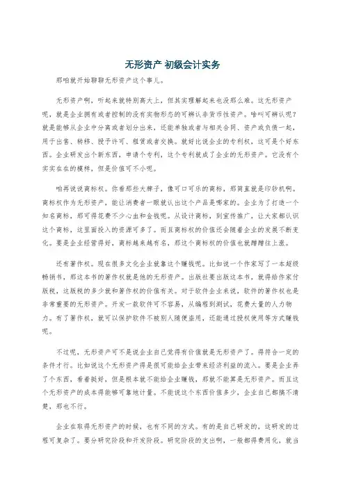 无形资产 初级会计实务