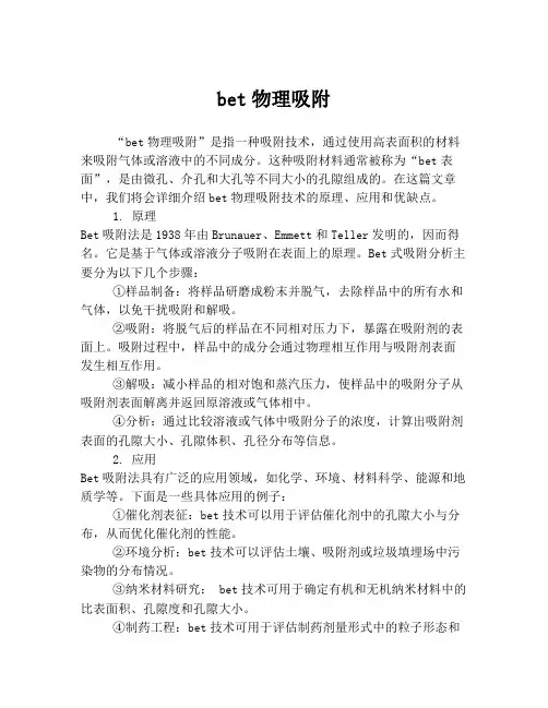 bet物理吸附
