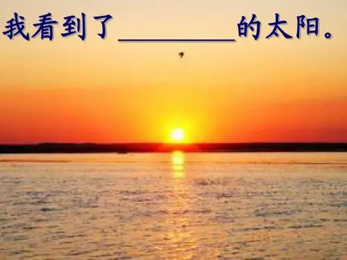 苏教版 二年级上册 23夕阳真美