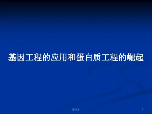 基因工程的应用和蛋白质工程的崛起PPT学习教案