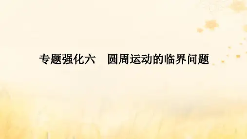 2025版高考物理一轮复习第四章曲线运动专题强化六圆周运动的临界问题