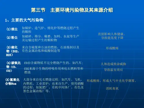 主要环境污染物