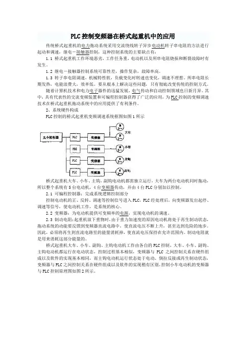 桥式起重机PLC控制系统