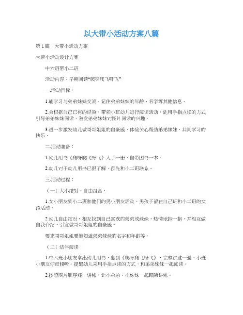 以大带小活动方案八篇