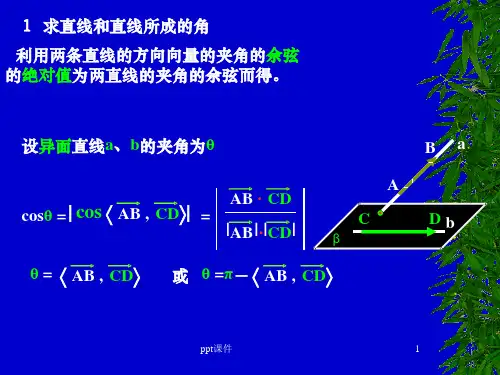 向量法求夹角ppt课件