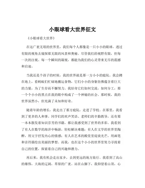 小眼球看大世界征文