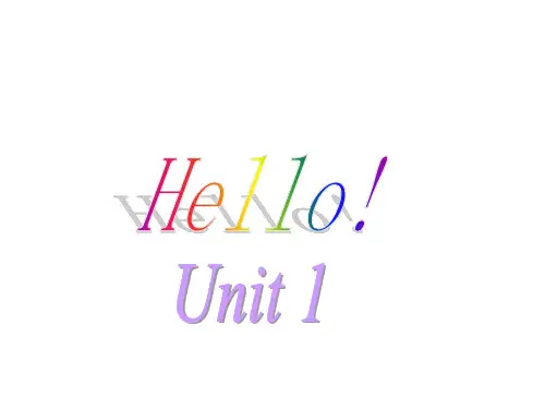 Unit1hello(课件)新概念英语青少版StarterA