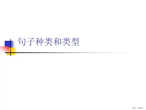 句子种类和类型PPT课件