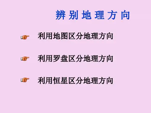高中地理必修1第1单元单元活动-辨别地理方向ppt课件