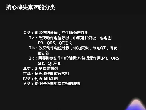 抗心律失常药的分类