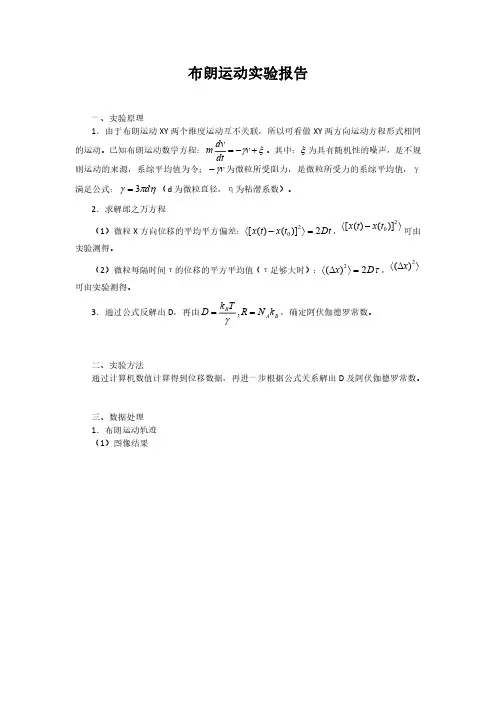 布朗运动实验报告