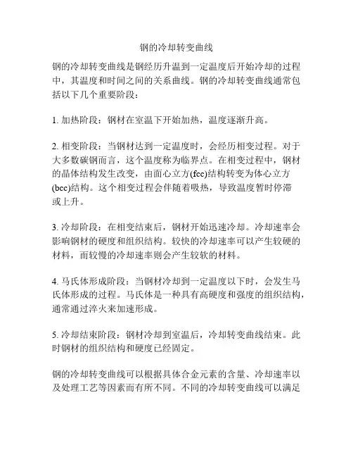 钢的冷却转变曲线