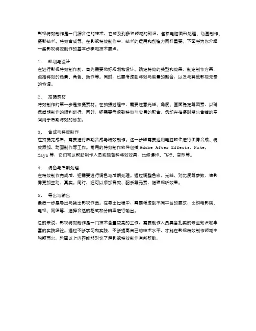 影视特效制作教程