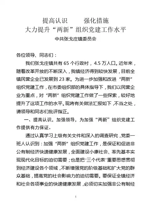 提高认识  强化措施  大力提升“两新”组织党建工作水平