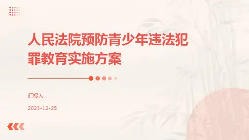 人民法院预防青少年违法犯罪教育实施方案