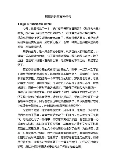 球球老老鼠好词佳句