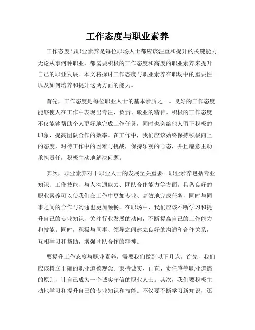 工作态度与职业素养