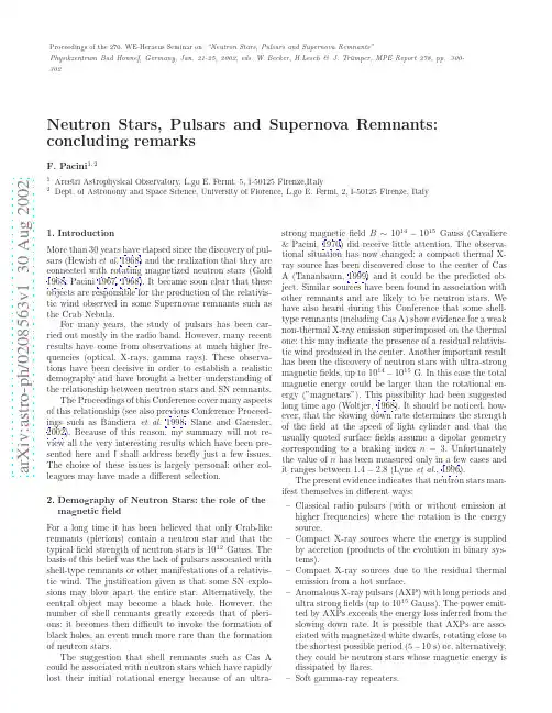 Neutron Stars, Pulsars and Supernova Remnants concluding remarks