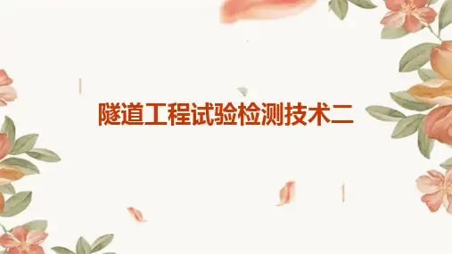隧道工程试验检测技术二