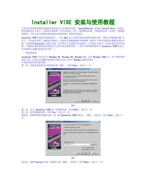 Installer VISE 安装与使用教程