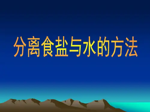 四年级上册科学课件-2.7 分离盐与水的方法｜ 教科版 (共18张PPT)(1)