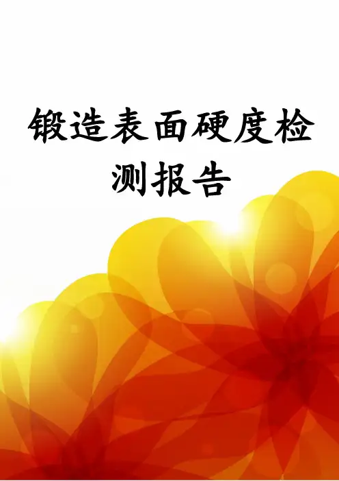 锻造表面硬度检测报告