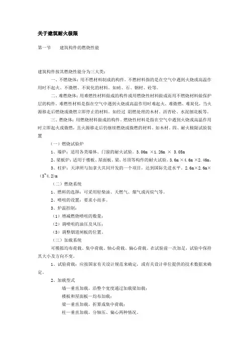 建筑耐火极限