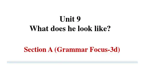 Unit 9 Section A Grammar Focus-3d 课件 人教版英语七年级下册