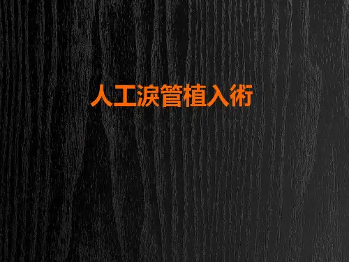 人工泪管植入术 PPT-