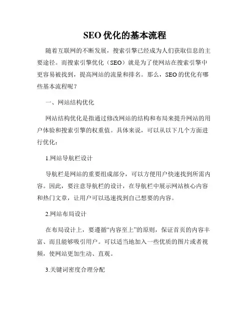 SEO优化的基本流程