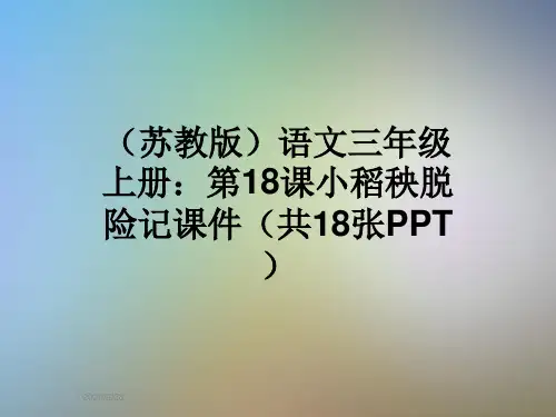 (苏教版)语文三年级上册：第18课小稻秧脱险记课件(共18张PPT)