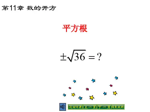 华师大版八年级数学上册课件-第11章 数的开方