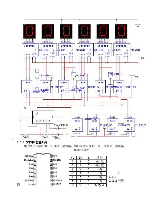 cd458组成的数字钟