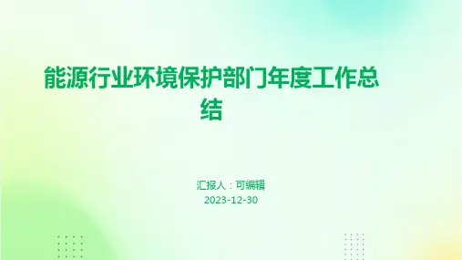 能源行业环境保护部门年度工作总结