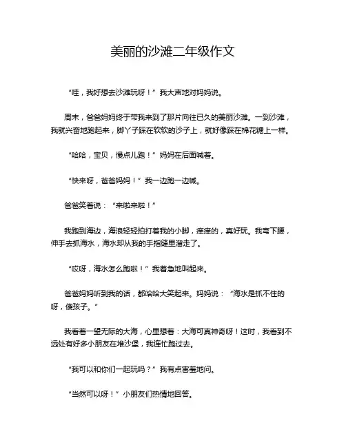 美丽的沙滩二年级作文