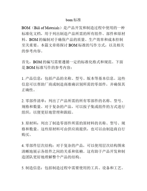 bom标准