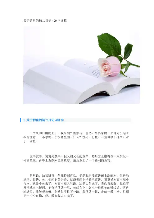 关于钓鱼的初二日记400字5篇 