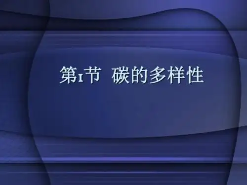 高一化学碳的多样性