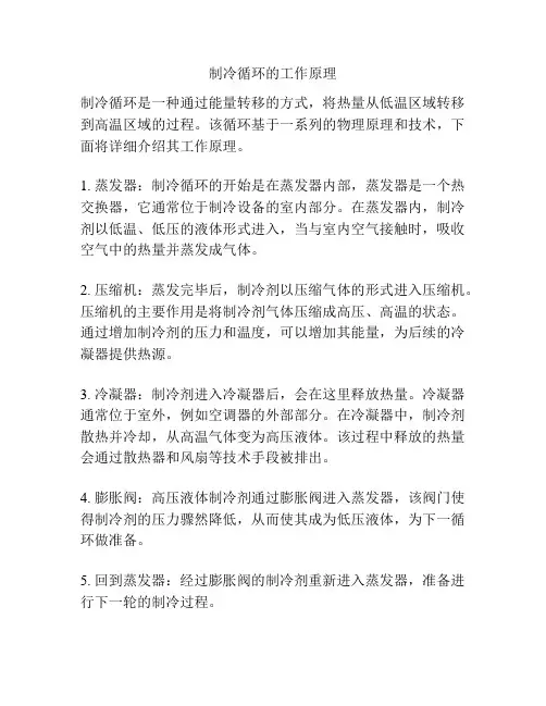 制冷循环的工作原理