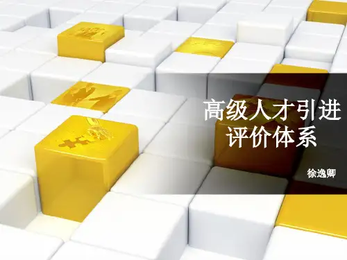 高级人才引进评价体系