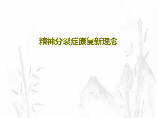 精神分裂症康复新理念共73页PPT