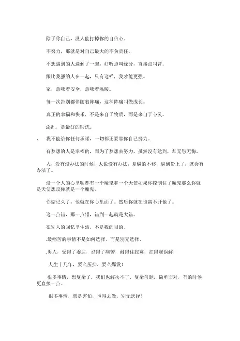 我是特种兵经典台词(精华版)