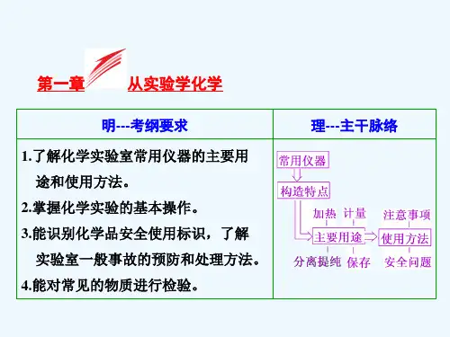 第一单元化学实验的基本技能——从熟悉实验元件开始