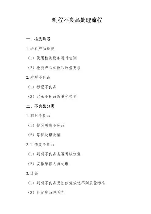 制程不良品处理流程