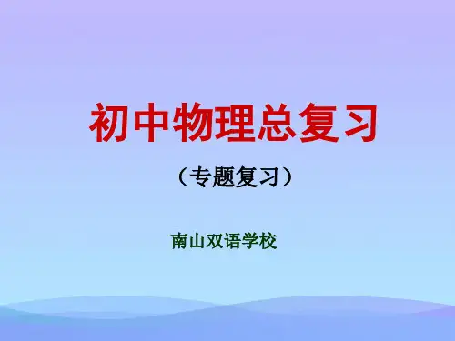 初中物理复习专题ppt 鲁科版优秀课件