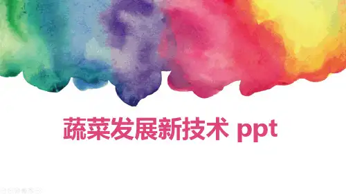 蔬菜发展新技术 ppt