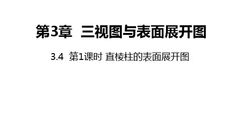 浙教版数学九年级下册同步课件：第1课时直棱柱的表面展开图