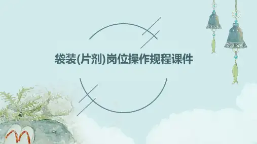 袋装(片剂)岗位操作规程课件