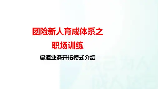 团险渠道业务开拓模式介绍
